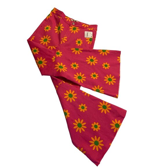 Youthquake Printed Crop Flare Jeans | Free People 28 - Picture 2 of 5